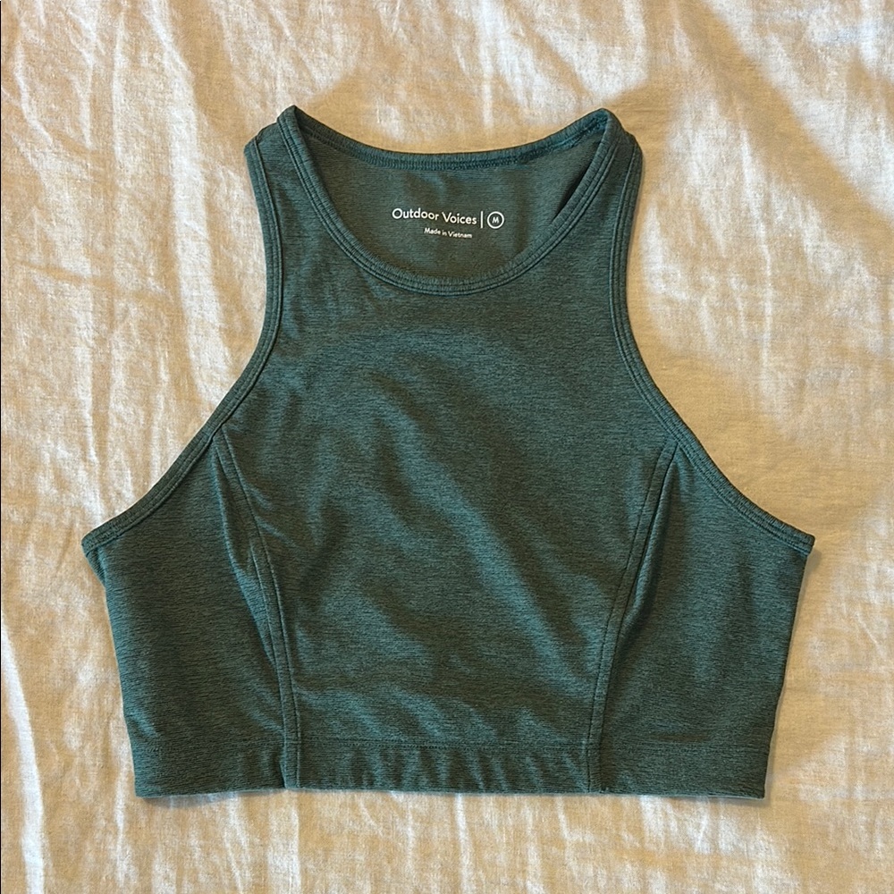 Outdoor Voices Women's Athena Crop Top in Hunter Green - Size M